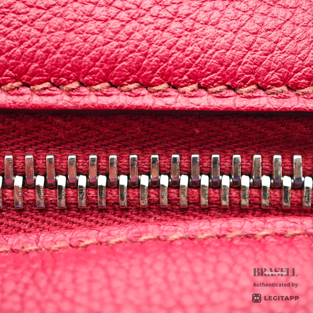HERMES Victoria 35 Leather Red Handbag 【ImportFeeFREE】