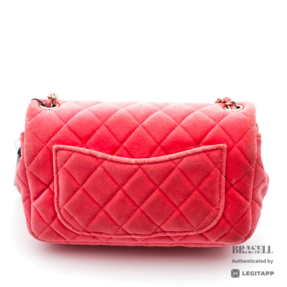 Chanel Matelasse Chain Shoulder Bag Velour Rhinestone Pink【ImportFeeFREE】