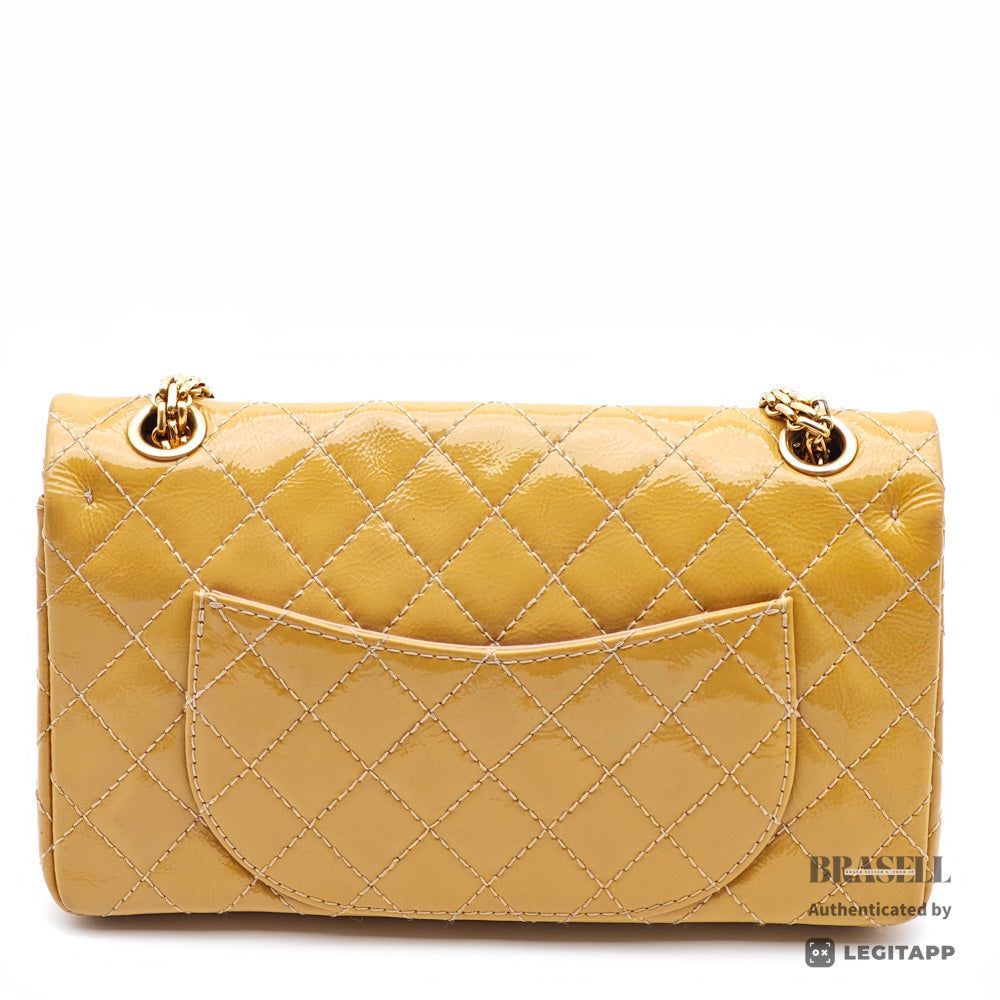 CHANEL 2.55 Patent Leather Camel Womens Shoulder Bag 【ImportFeeFREE】