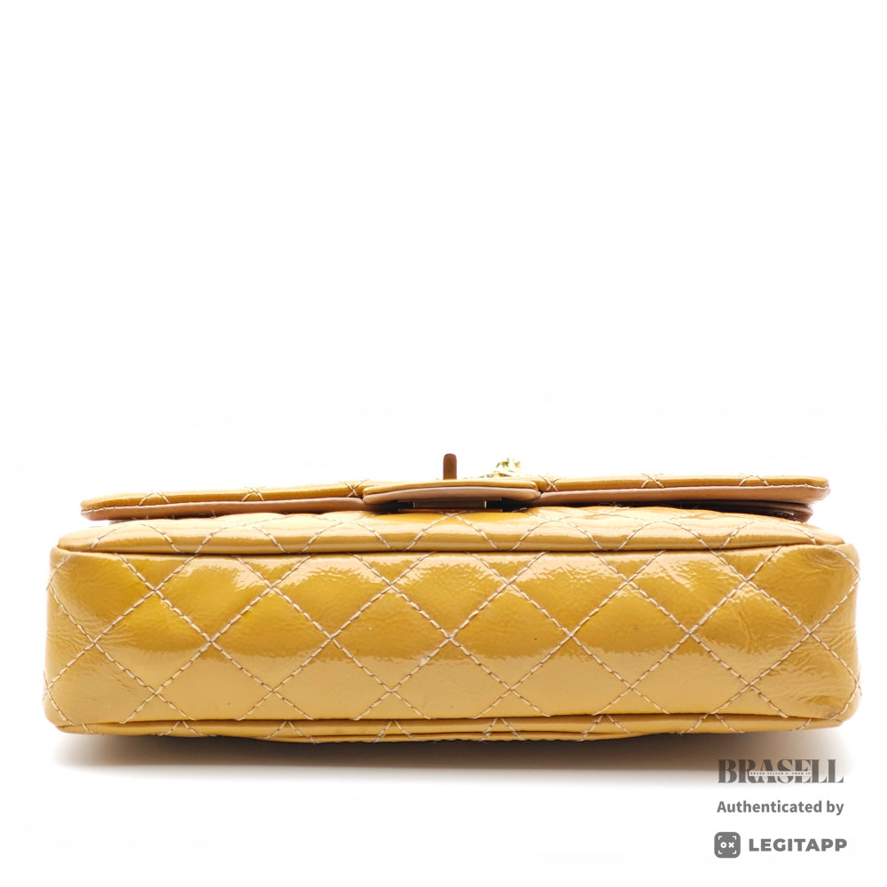 CHANEL 2.55 Patent Leather Camel Womens Shoulder Bag 【ImportFeeFREE】