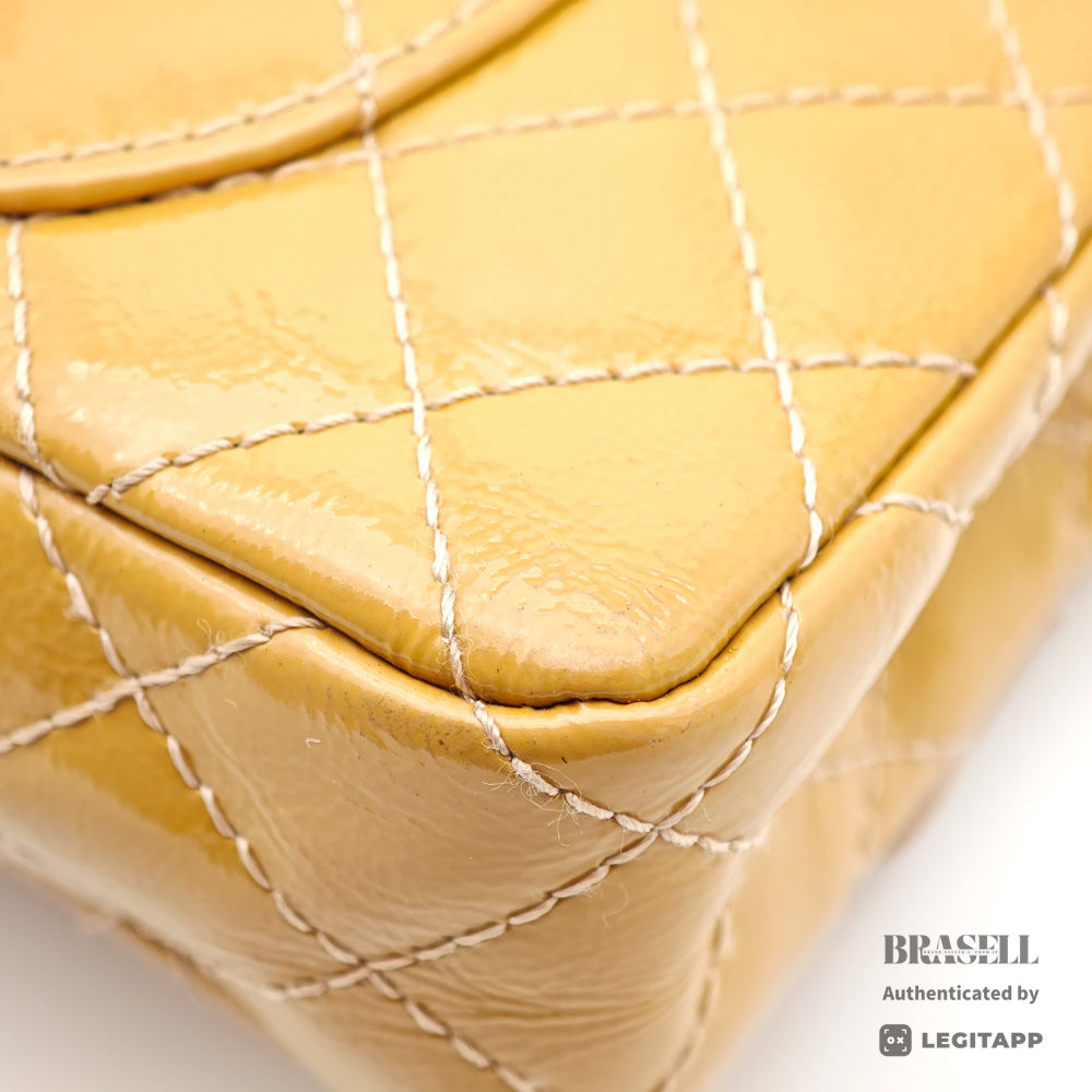 CHANEL 2.55 Patent Leather Camel Womens Shoulder Bag 【ImportFeeFREE】