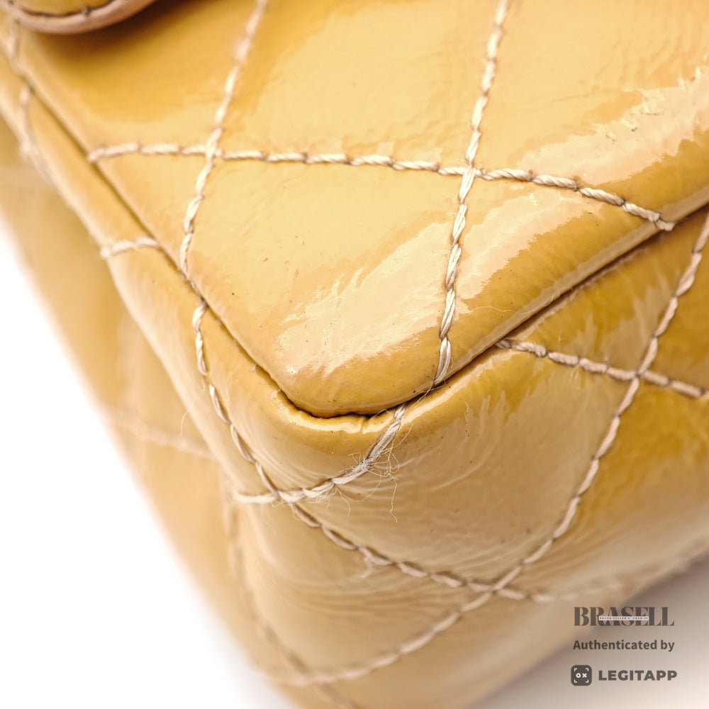 CHANEL 2.55 Patent Leather Camel Womens Shoulder Bag 【ImportFeeFREE】