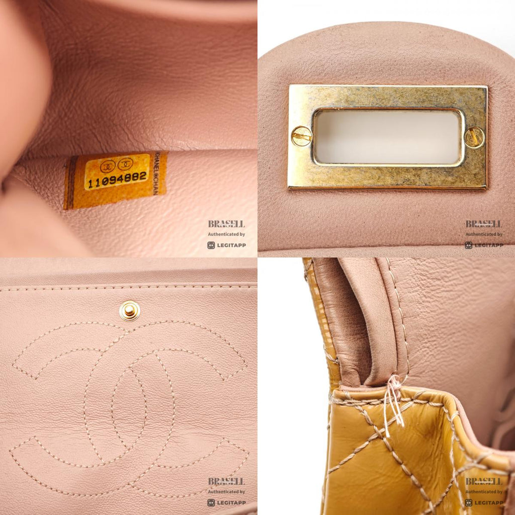 CHANEL 2.55 Patent Leather Camel Womens Shoulder Bag 【ImportFeeFREE】