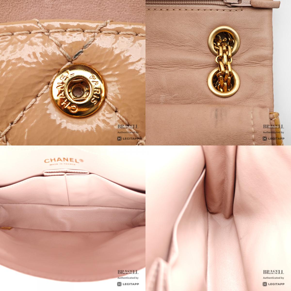 CHANEL 2.55 Patent Leather Camel Womens Shoulder Bag 【ImportFeeFREE】