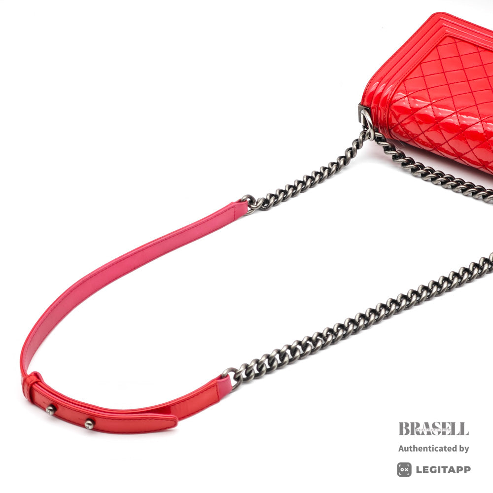 Chanel Boy Chanel Chain Shoulder Bag Patent Leather [Import Fee-Free]