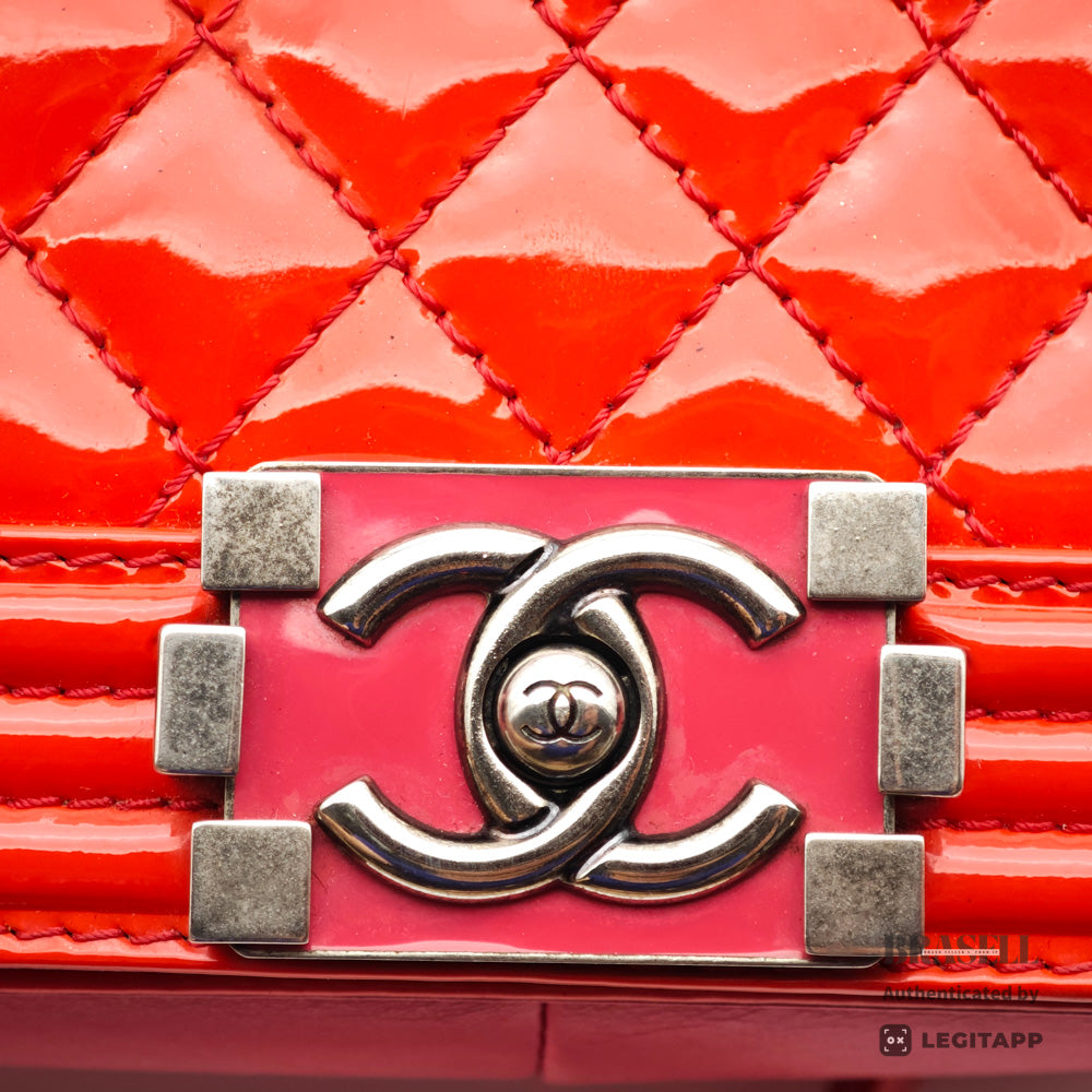 Chanel Boy Chanel Chain Shoulder Bag Patent Leather [Import Fee-Free]