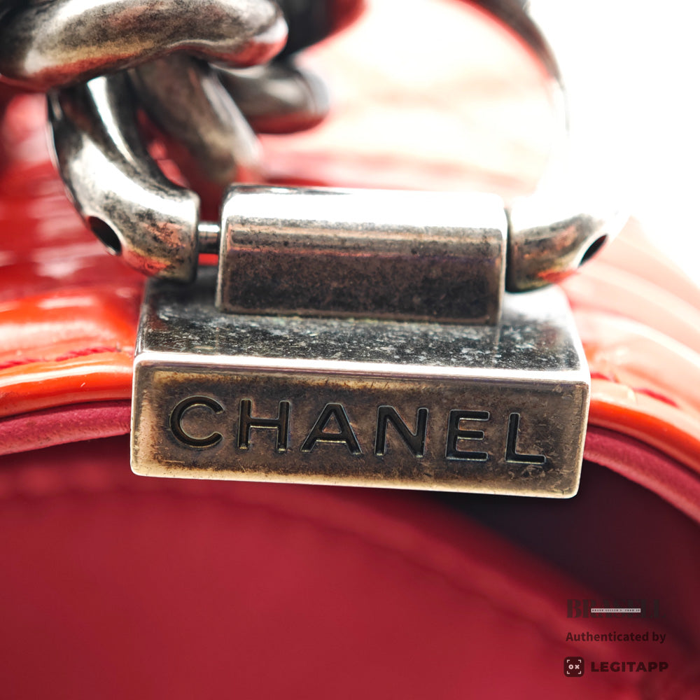 Chanel Boy Chanel Chain Shoulder Bag Patent Leather [Import Fee-Free]