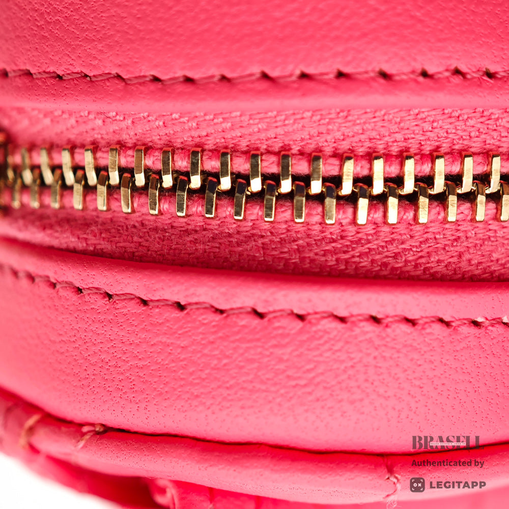 CHANEL Matelasse Heart Shape Lambskin Pink Chain Clutch Bag 【ImportFeeFREE】