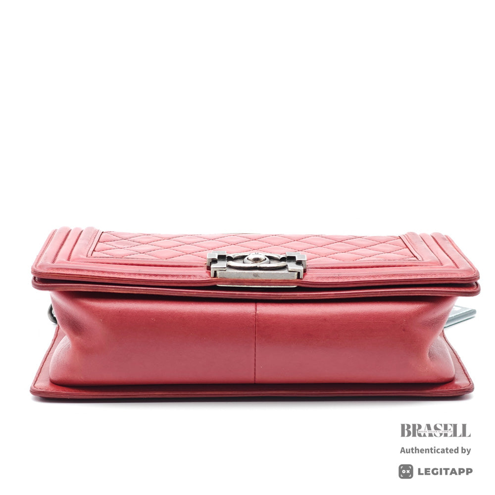 CHANEL Boy Chanel Quilted Leather Chain Shoulder Bag 【ImportFeeFREE】