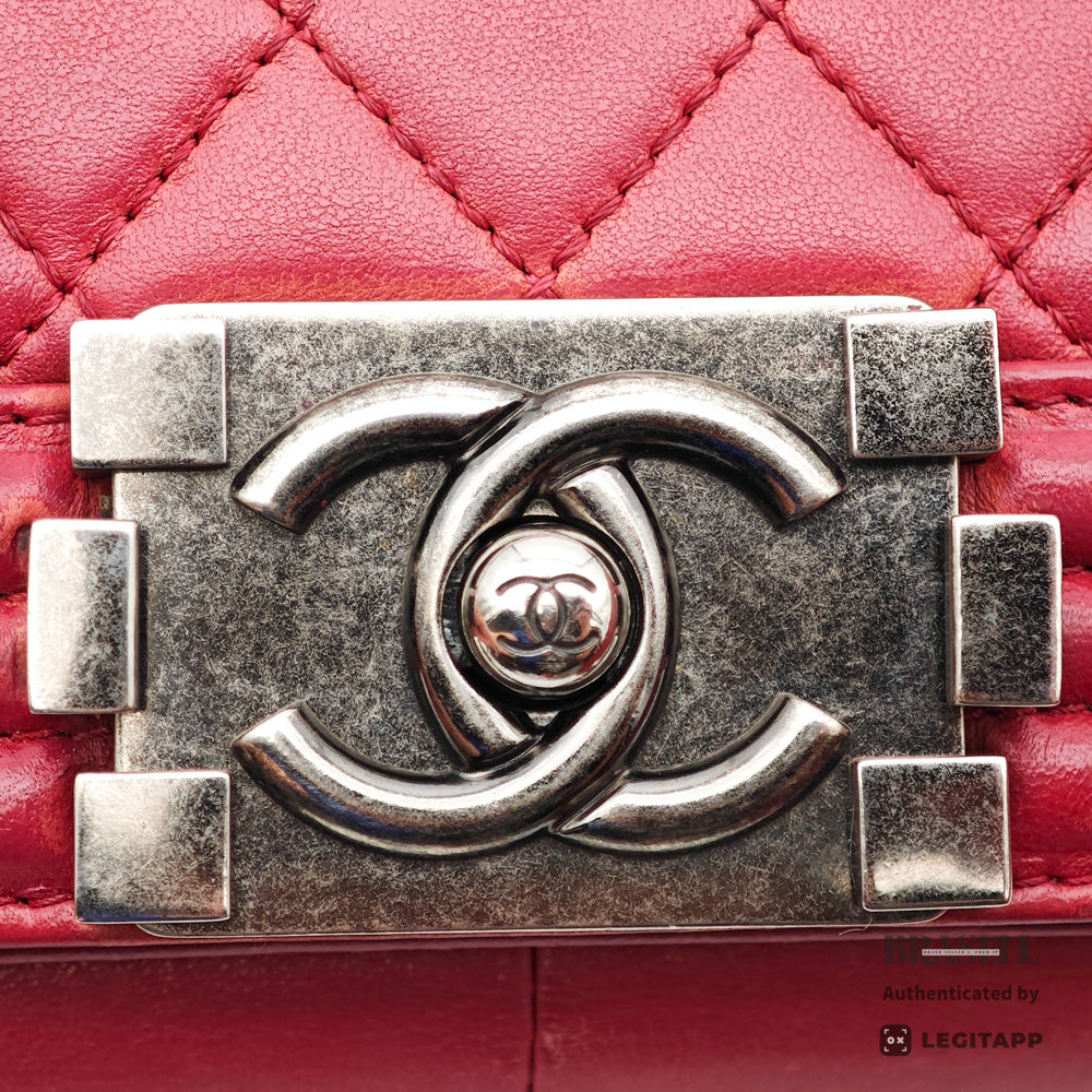 CHANEL Boy Chanel Quilted Leather Chain Shoulder Bag 【ImportFeeFREE】