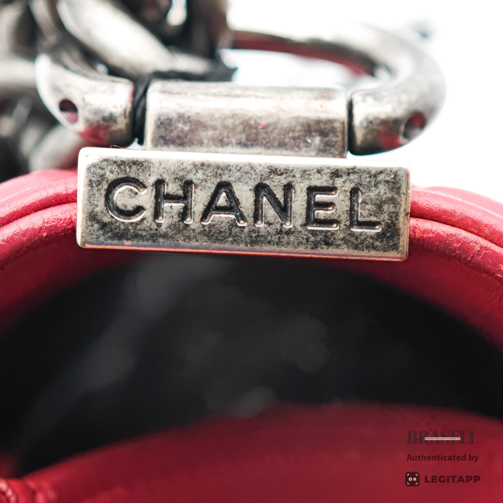 CHANEL Boy Chanel Quilted Leather Chain Shoulder Bag 【ImportFeeFREE】