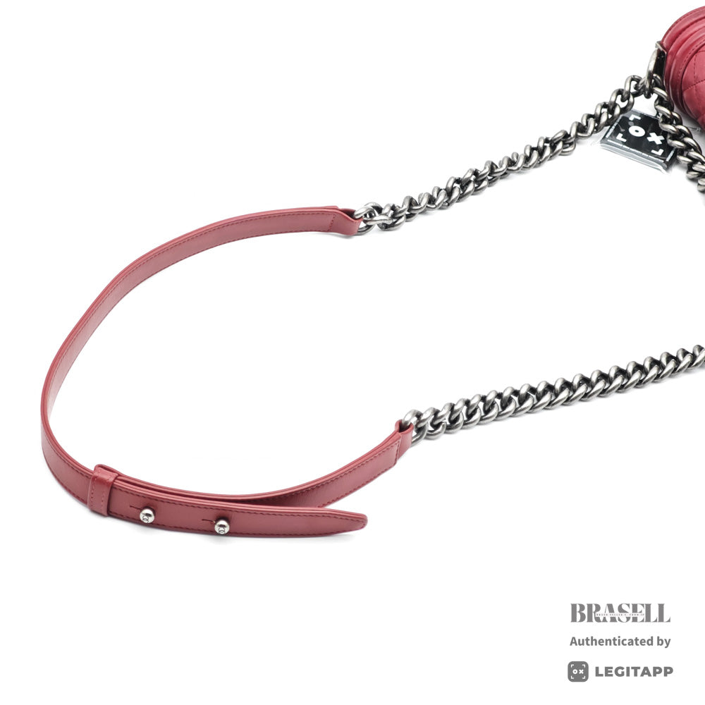 CHANEL Boy Chanel Quilted Leather Chain Shoulder Bag 【ImportFeeFREE】
