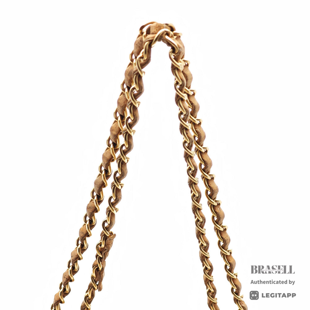 Chanel 2.55 Cork Chain Shoulder Bag Beige【ImportFREE】
