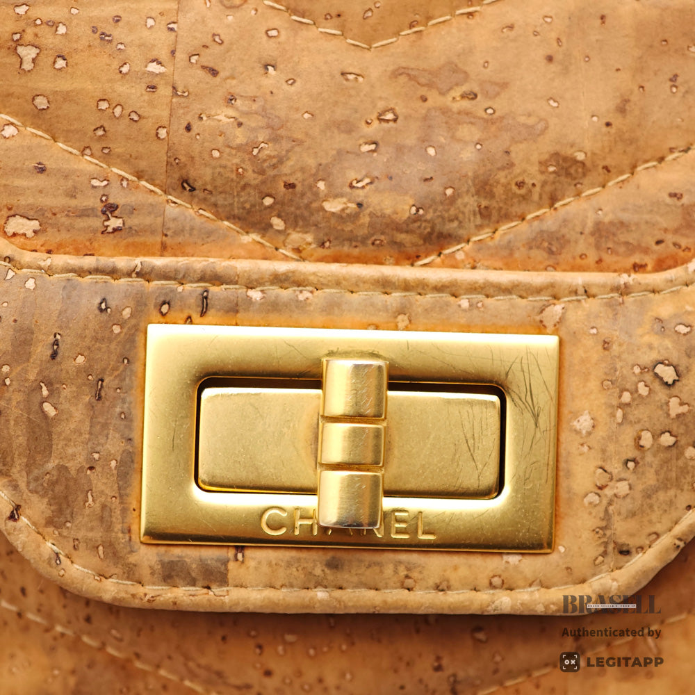 Chanel 2.55 Cork Chain Shoulder Bag Beige【ImportFREE】