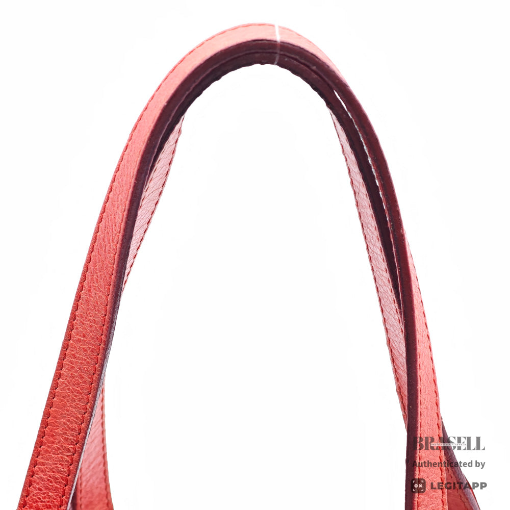 CHANEL On The Road Matelasse Coco Mark Tote Bag Red【ImportFeeFREE】