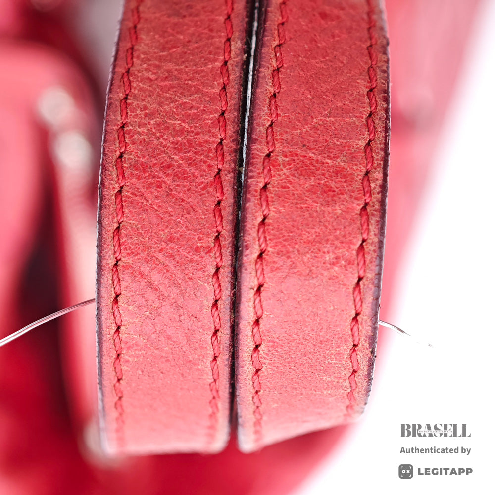 CHANEL On The Road Matelasse Coco Mark Tote Bag Red【ImportFeeFREE】