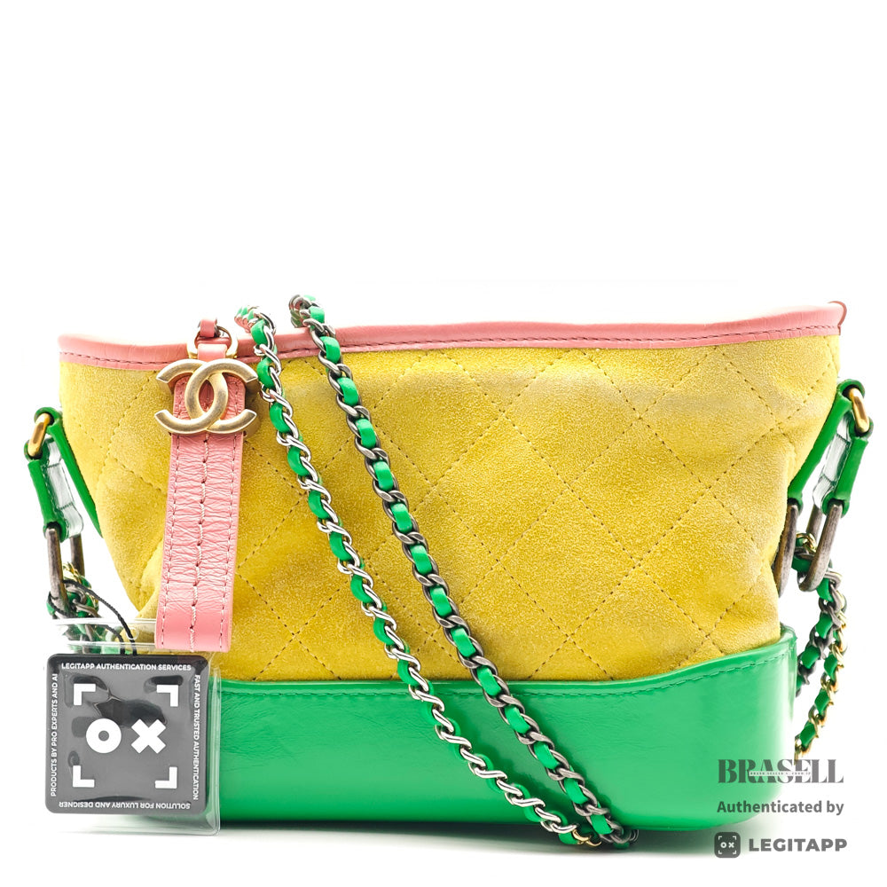 CHANEL Gabrielle de Chanel Suede Leather Chain Shoulder Bag 【ImportFeeFREE】