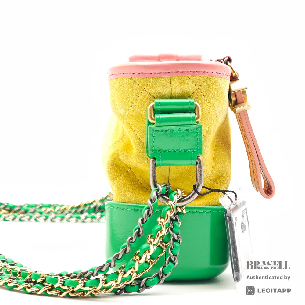 CHANEL Gabrielle de Chanel Suede Leather Chain Shoulder Bag 【ImportFeeFREE】