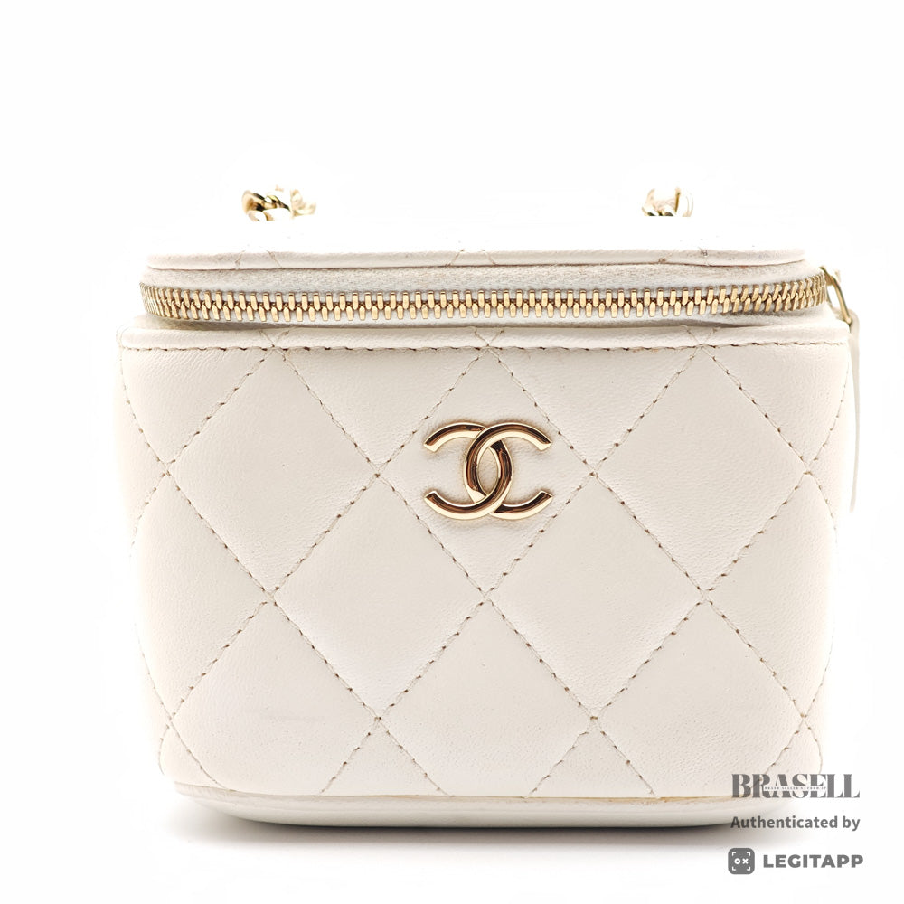 CHANEL Mini Matelasse Lambskin Leather Shoulder Bag