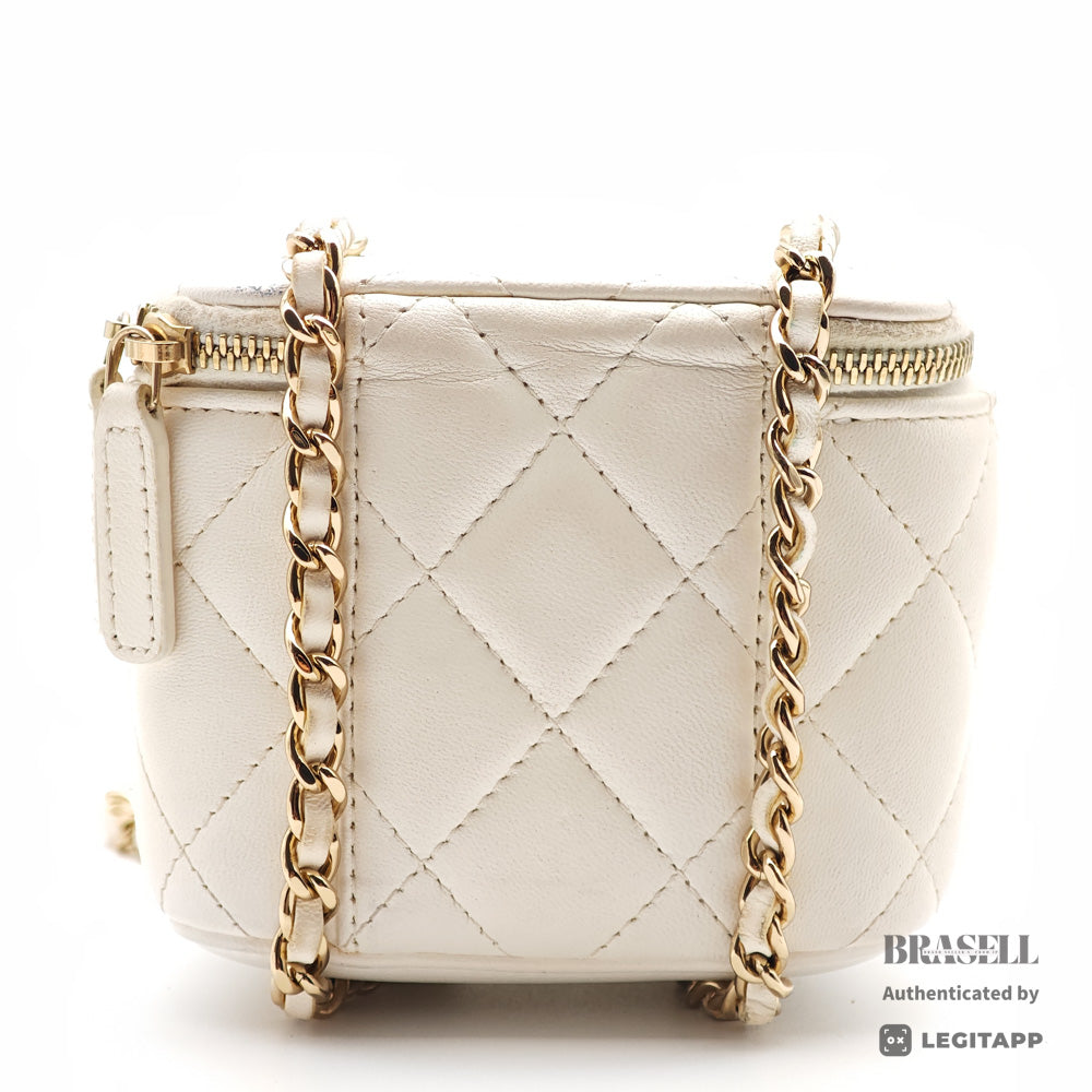 CHANEL Mini Matelasse Lambskin Leather Shoulder Bag