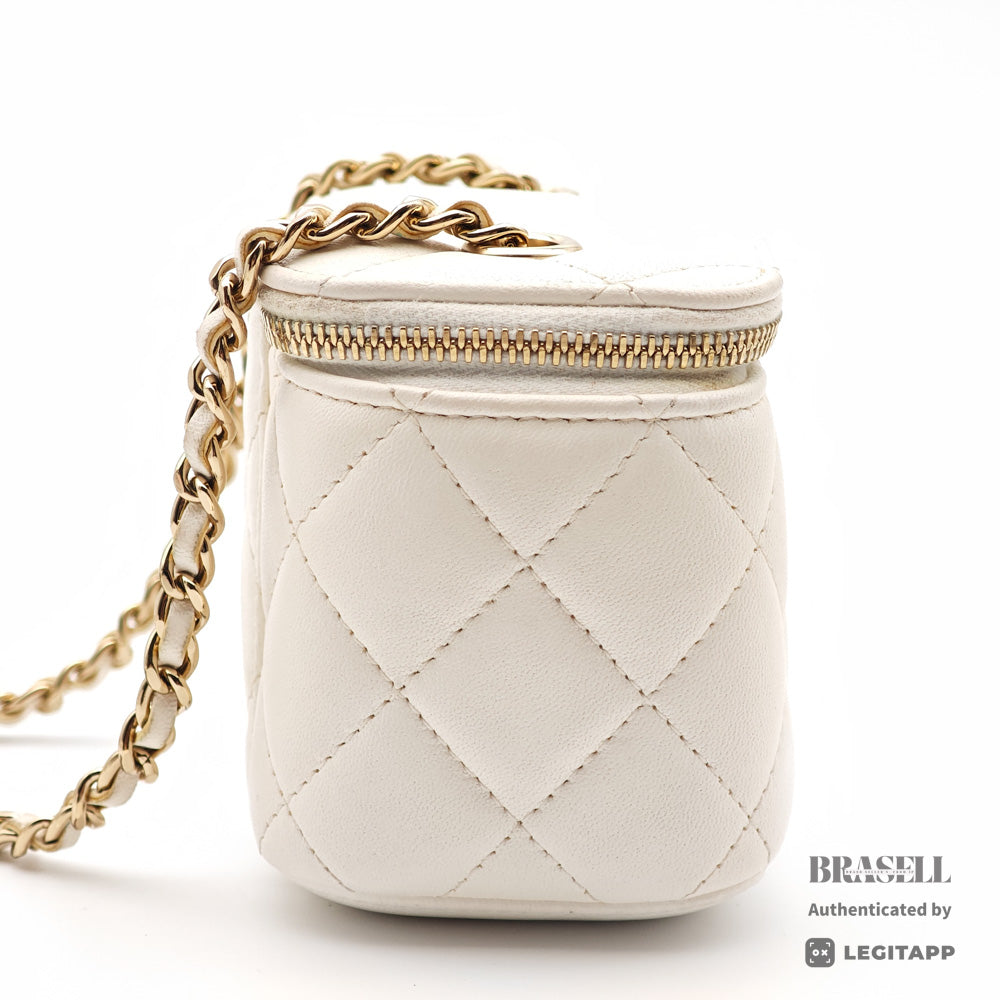 CHANEL Mini Matelasse Lambskin Leather Shoulder Bag