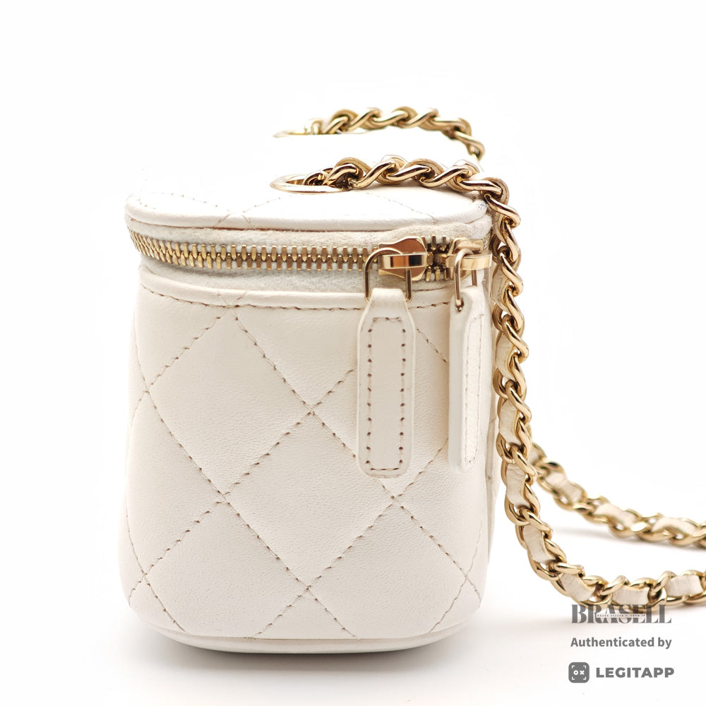 CHANEL Mini Matelasse Lambskin Leather Shoulder Bag