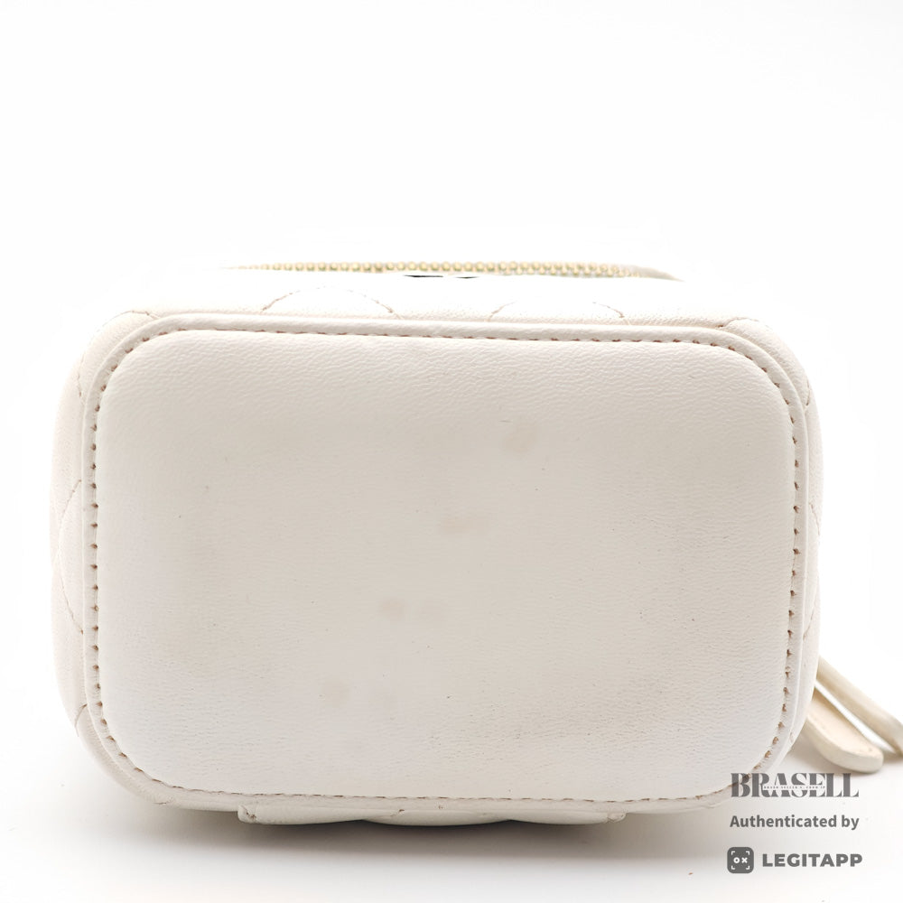 CHANEL Mini Matelasse Lambskin Leather Shoulder Bag