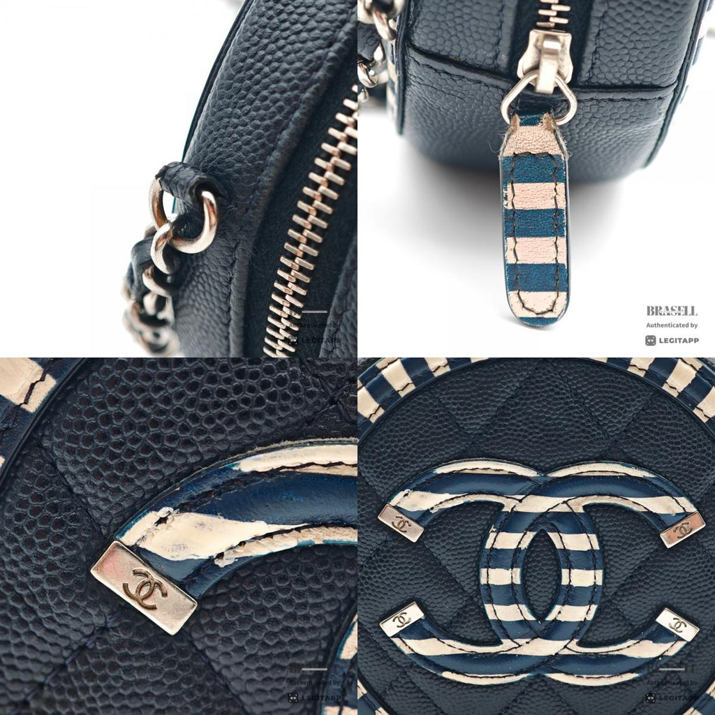 CHANEL CC Filigree Matelasse Caviar Skin Chain Shoulder Bag 【ImportFeeFREE】
