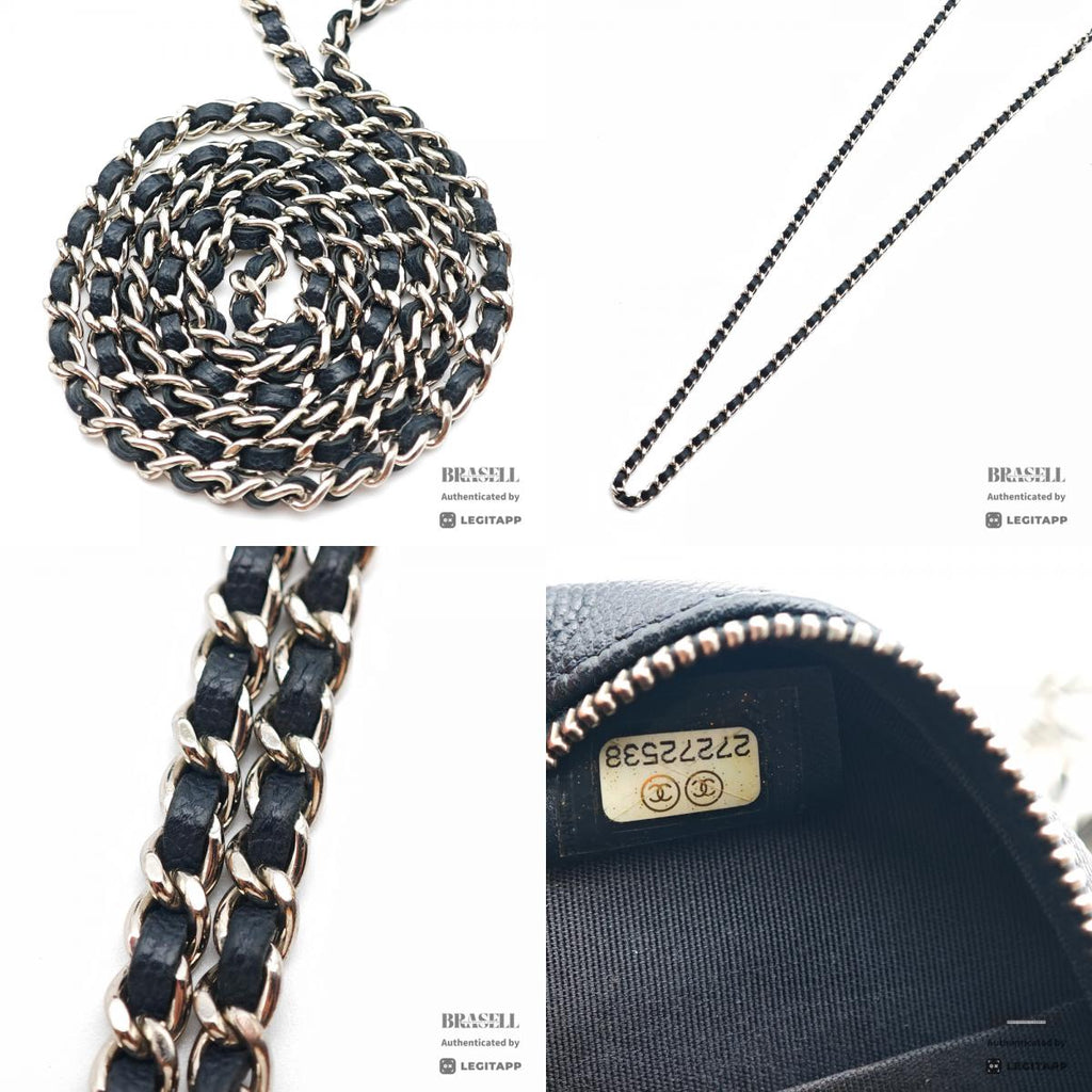 CHANEL CC Filigree Matelasse Caviar Skin Chain Shoulder Bag 【ImportFeeFREE】