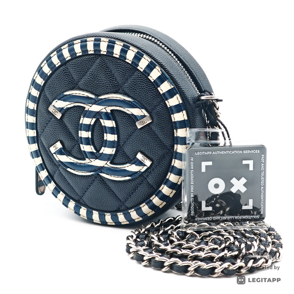 CHANEL CC Filigree Matelasse Caviar Skin Chain Shoulder Bag 【ImportFeeFREE】
