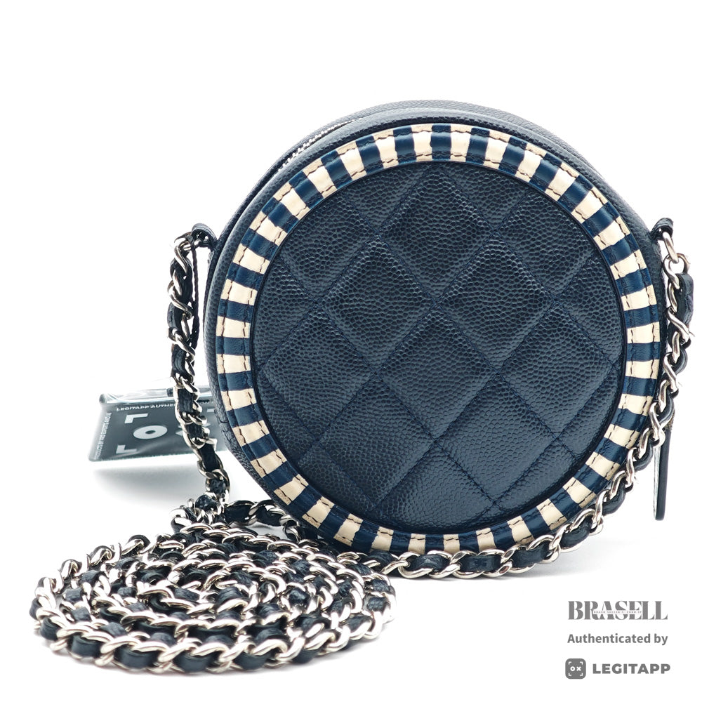 CHANEL CC Filigree Matelasse Caviar Skin Chain Shoulder Bag 【ImportFeeFREE】
