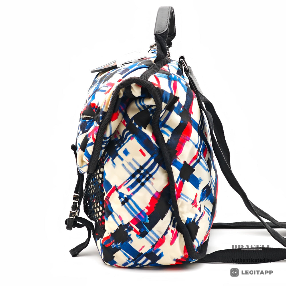 CHANEL Air Line Backpack Nylon White Multicolor 【ImportFeeFREE】