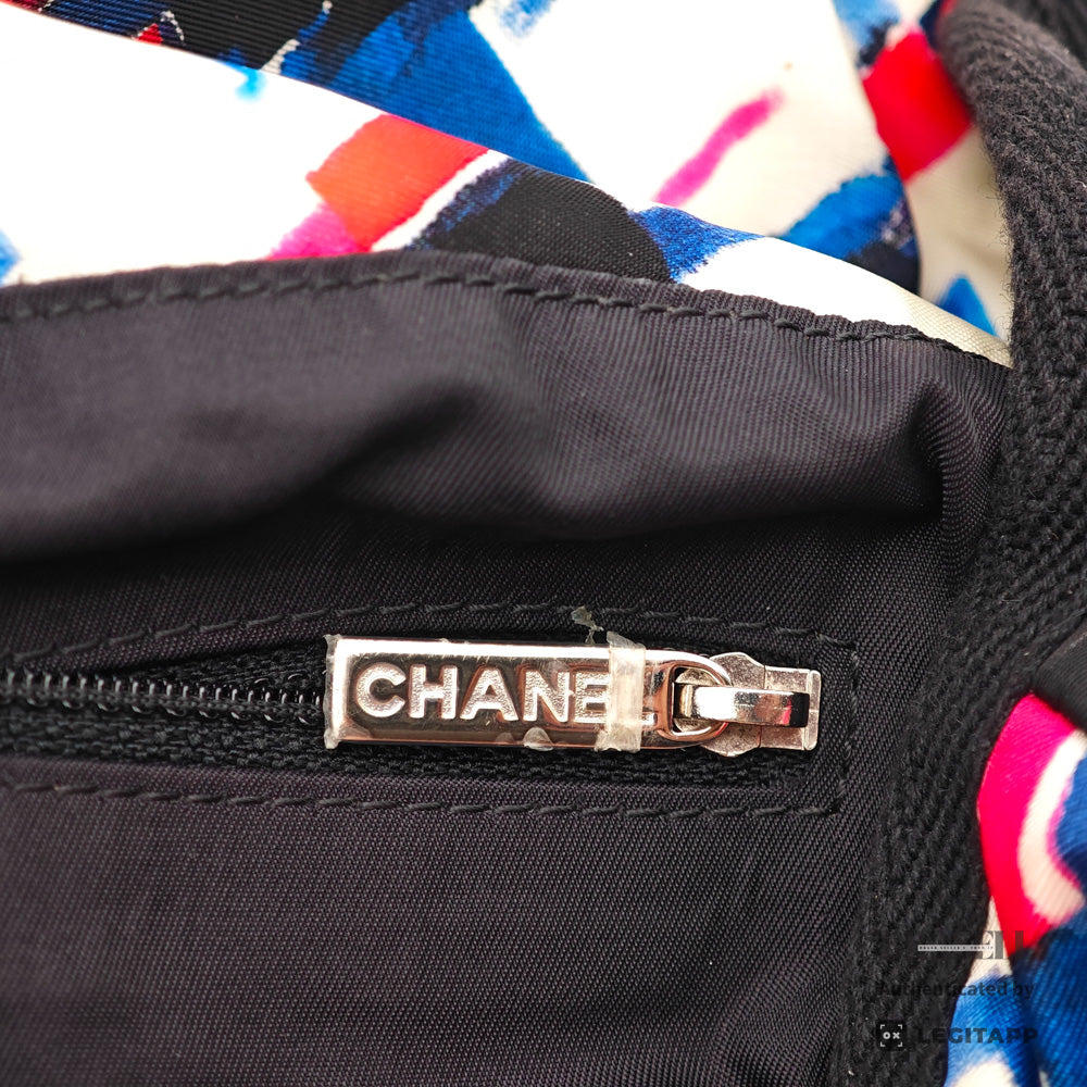 CHANEL Air Line Backpack Nylon White Multicolor 【ImportFeeFREE】