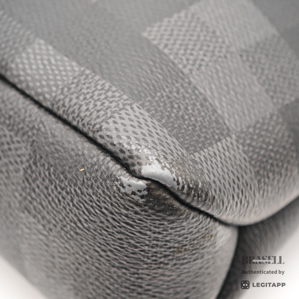 LOUIS VUITTON Voyage Souple Damoflage Canvas Clutch Bag 【ImportFeeFREE】
