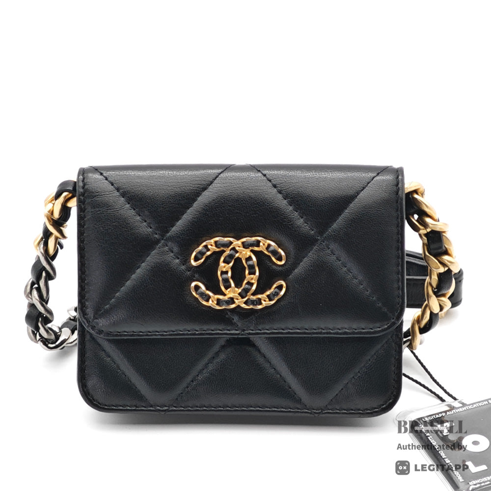 CHANEL Mini Matelasse Lambskin Black Chain Shoulder Bag 【ImportFeeFREE】