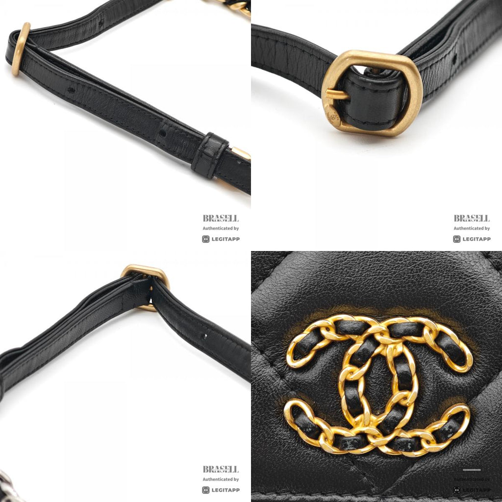 CHANEL Mini Matelasse Lambskin Black Chain Shoulder Bag 【ImportFeeFREE】