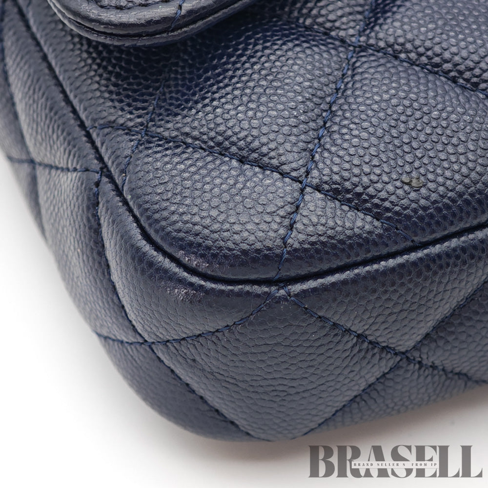 CHANEL Mini Matelasse Caviar Leather Chain Shoulder Bag