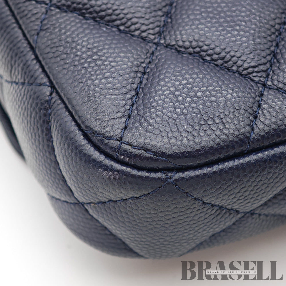 CHANEL Mini Matelasse Caviar Leather Chain Shoulder Bag