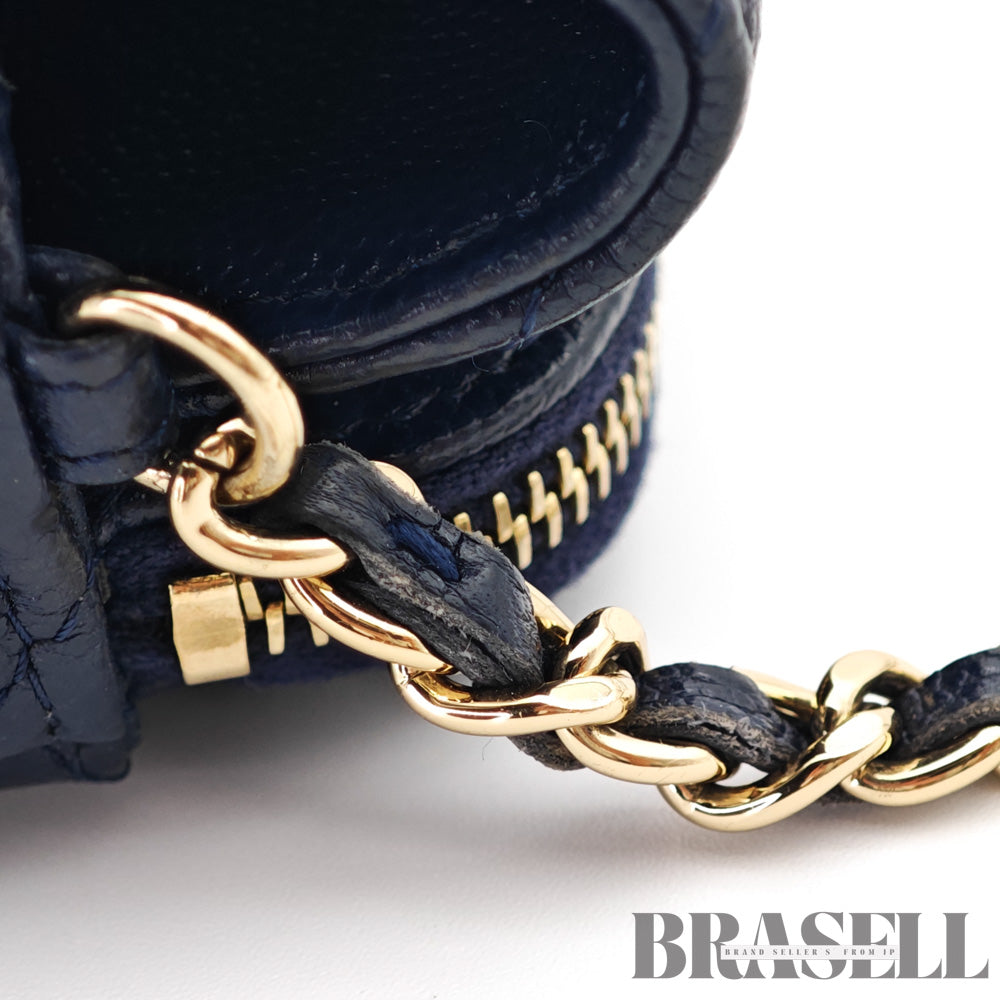 CHANEL Mini Matelasse Caviar Leather Chain Shoulder Bag