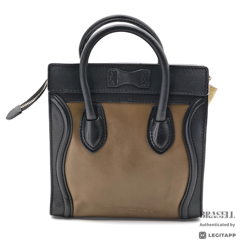 CELINE Luggage Nano Shopper Leather Handbag Shoulder Bag【ImportFeeFREE】