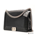 CHANEL Boy CHANEL Patent Leather Black Chain Shoulder Bag 【ImportFeeFREE】