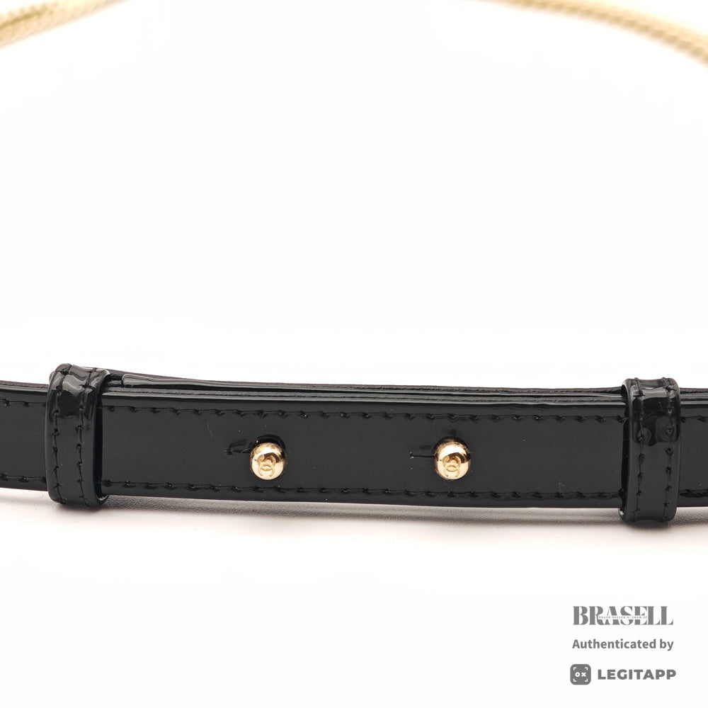 CHANEL Boy Chanel Minaudiere Patent Leather Black Shoulder Bag【ImportFeeFREE】
