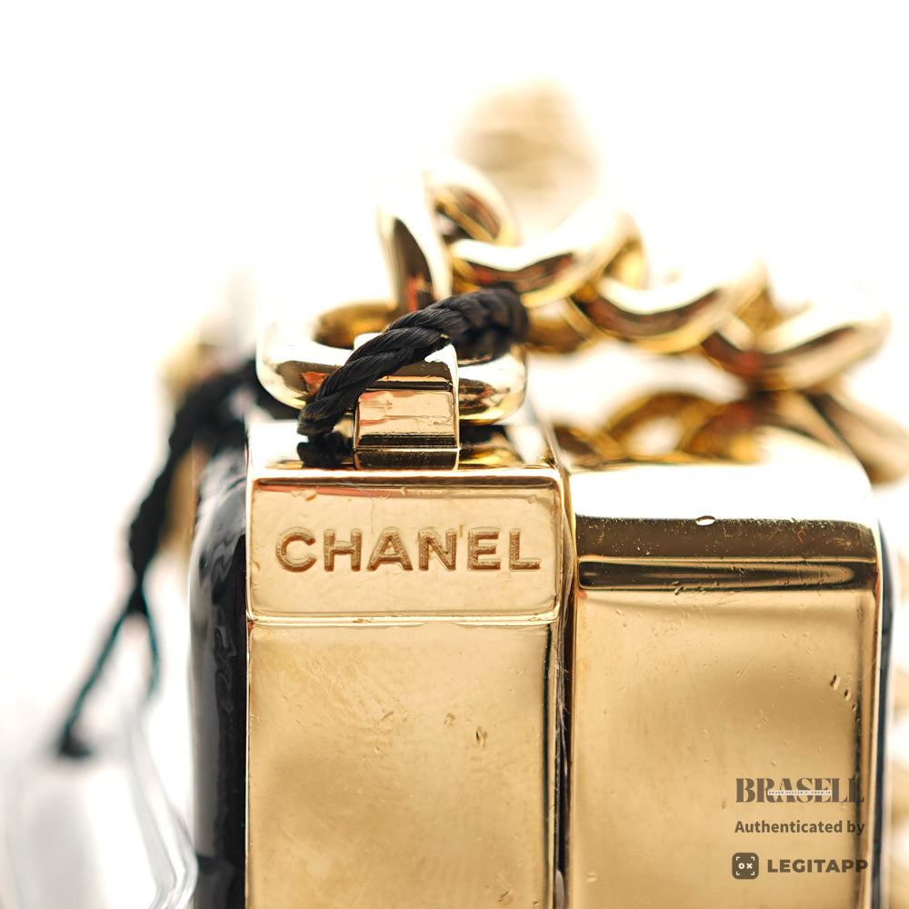 CHANEL Boy Chanel Minaudiere Patent Leather Black Shoulder Bag【ImportFeeFREE】