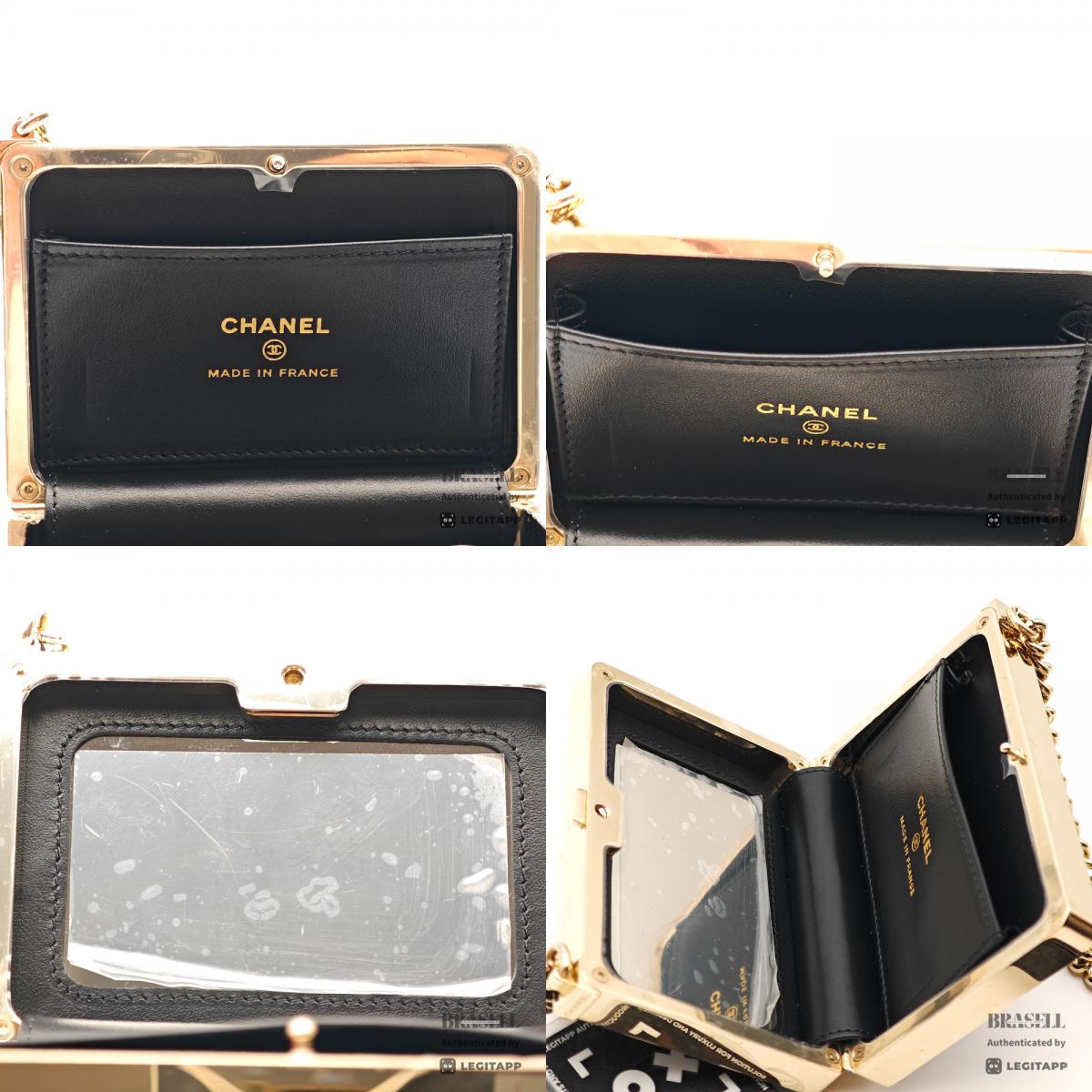 CHANEL Boy Chanel Minaudiere Patent Leather Black Shoulder Bag【ImportFeeFREE】