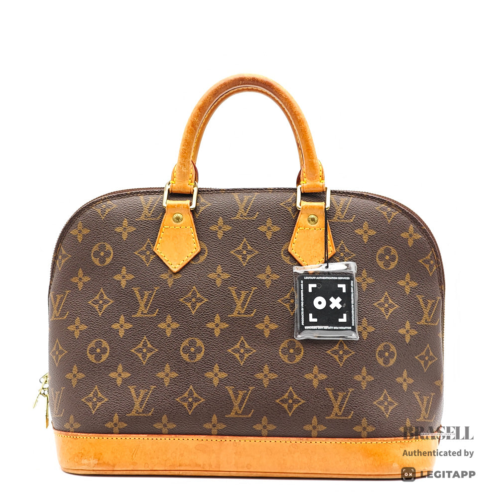 LOUIS VUITTON Alma Monogram Canvas M51130 Brown Hand Bag 【ImportFeeFREE】