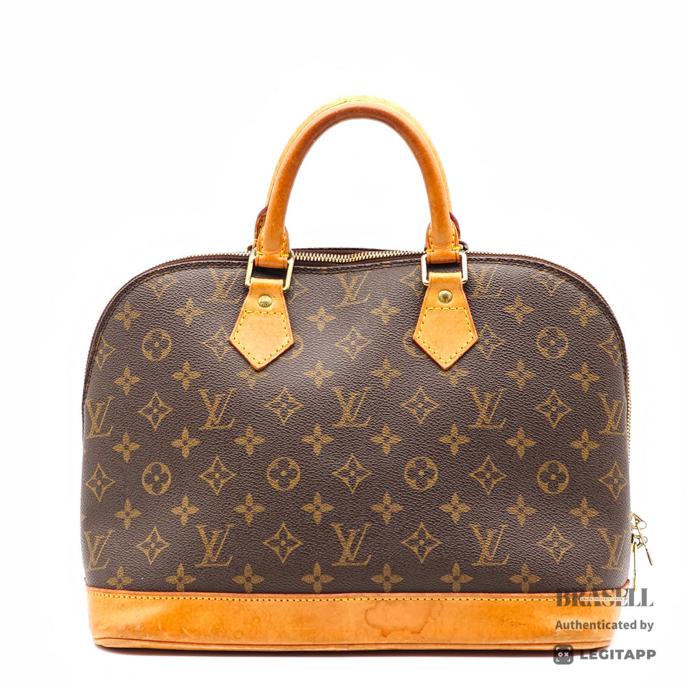 LOUIS VUITTON Alma Monogram Canvas M51130 Brown Hand Bag 【ImportFeeFREE】