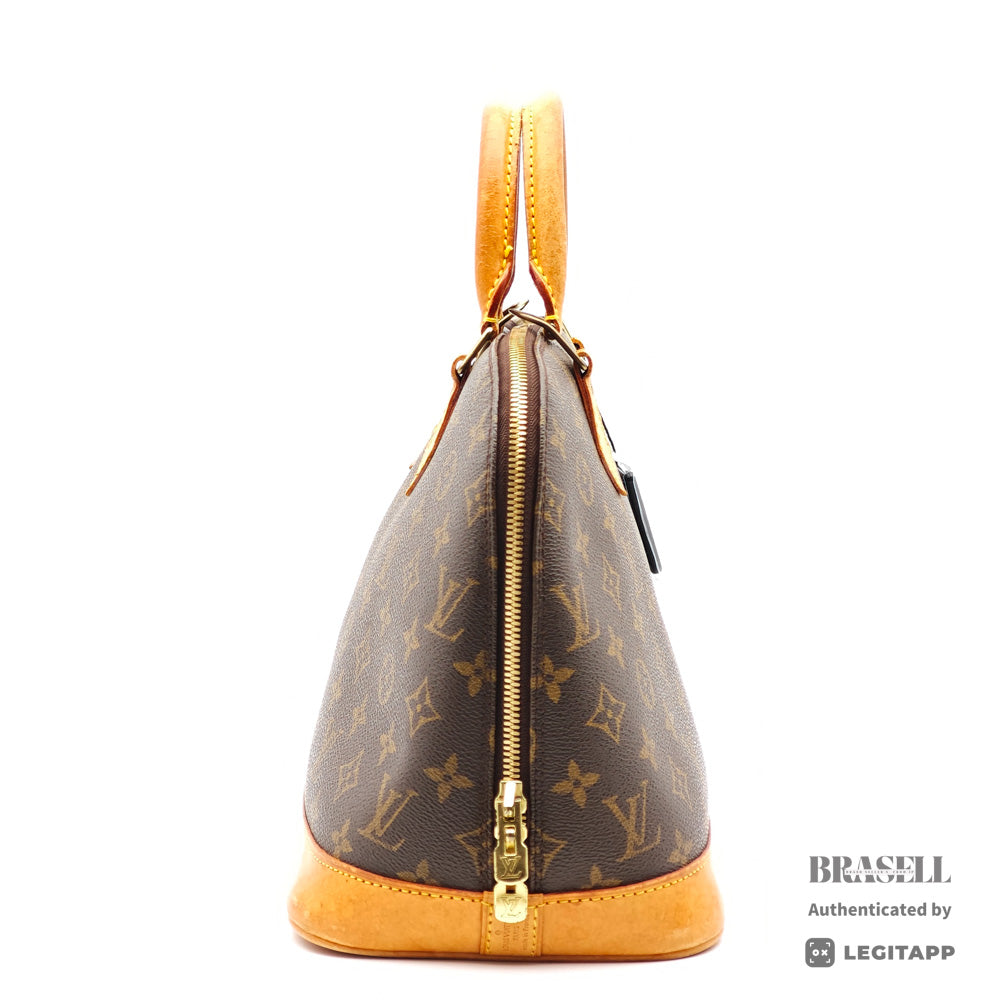 LOUIS VUITTON Alma Monogram Canvas M51130 Brown Hand Bag 【ImportFeeFREE】