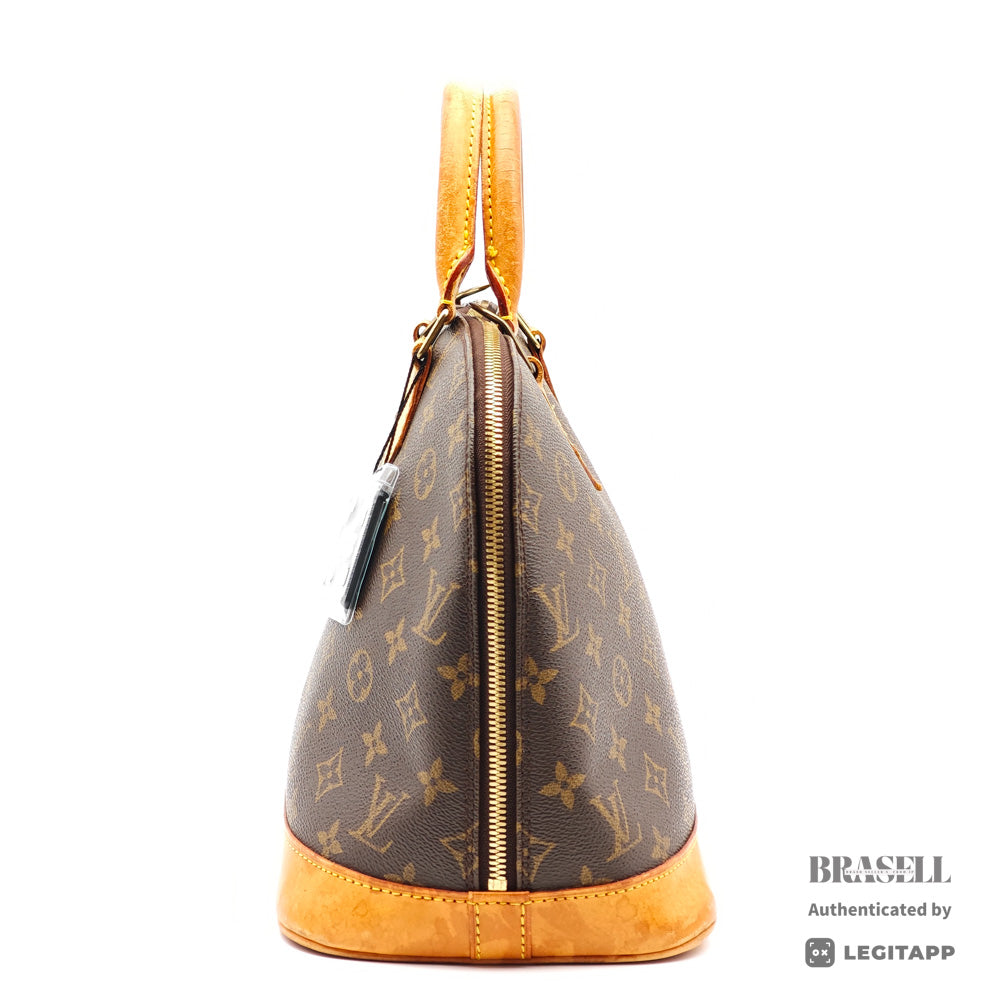 LOUIS VUITTON Alma Monogram Canvas M51130 Brown Hand Bag 【ImportFeeFREE】