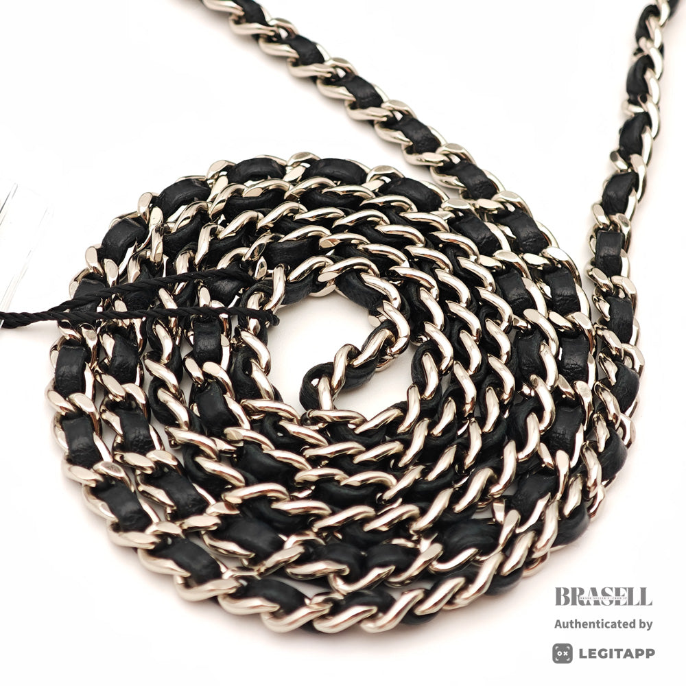 CHANEL Camellia Lambskin Black Chain Wallet Shoulder Bag 【ImportFeeFREE】