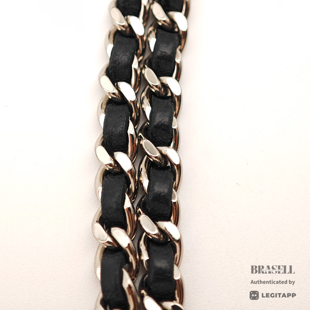 CHANEL Camellia Lambskin Black Chain Wallet Shoulder Bag 【ImportFeeFREE】